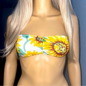 American Apparel sunflower print bandeau top